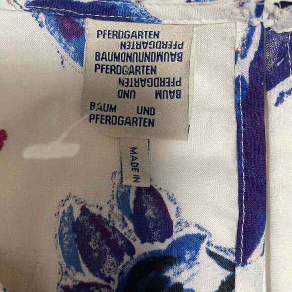 Baum und Pferdgarten Mynowa Top Womens 44 US 14 Floral Print Smocked Cotton‎ - Picture 9 of 14